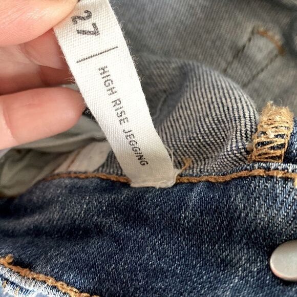 PacSun High Rise Jeggings Knee Panel Patch 27 Skinny Denim Jeans - Picture 5 of 9